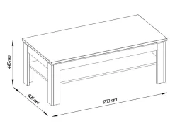 Mesa de centro - aglomerado - carvalho - DRAMO