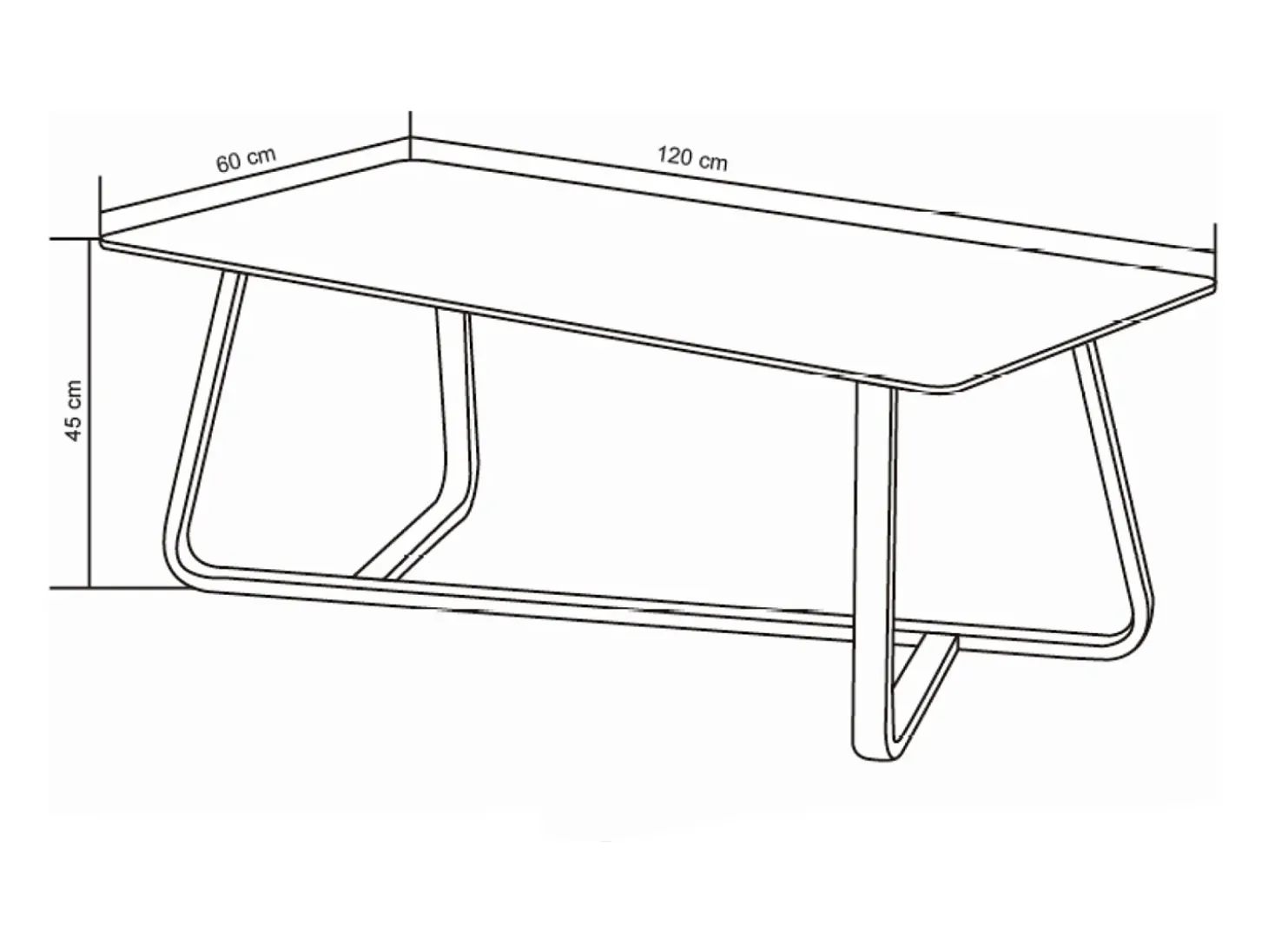 Mesa de centro - cerâmica - branco'ouro - SORAL