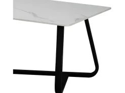 Mesa de centro - cerâmica - branco'ouro - SORAL