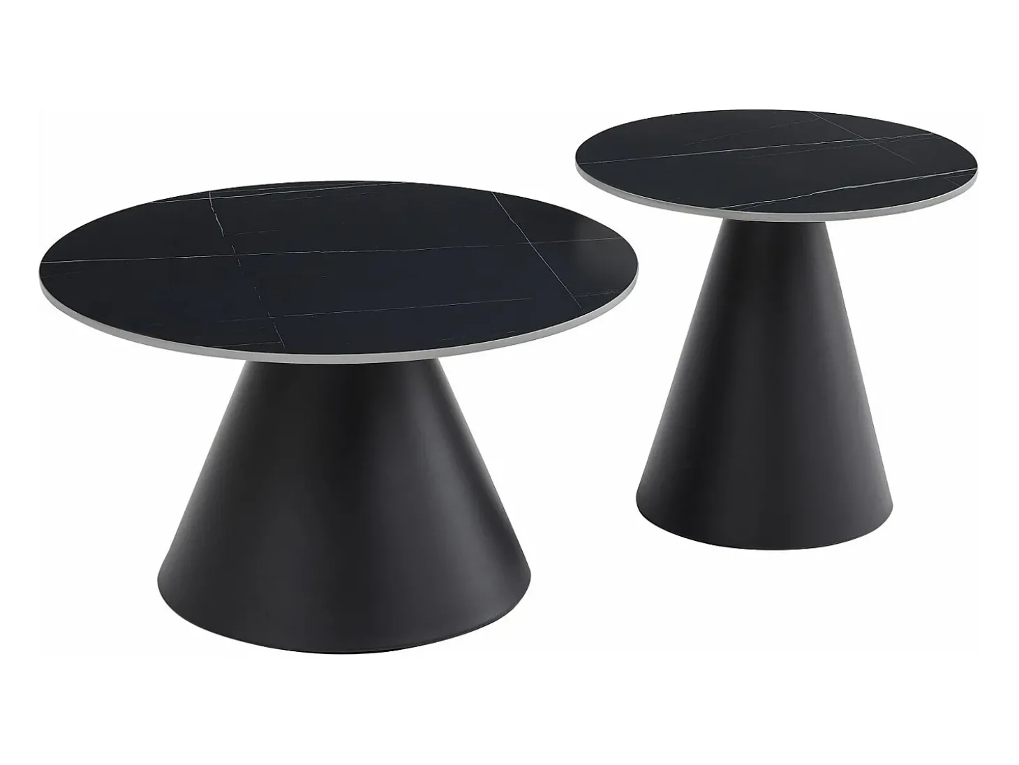 Mesa de centro - cerâmica - preta - ARGOT 2x