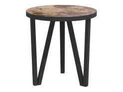 Mesa de centro Ø35 cm MDF preto e amarelo