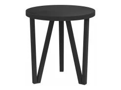Mesa de centro Ø35 cm MDF preto
