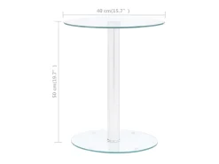 Mesa de centro 40 cm vidro temperado transparente PT993653
