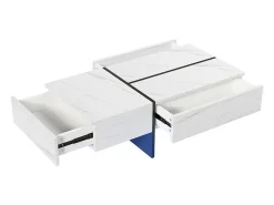 Mesa de centro - com sistema de iluminação LED controlado por aplicação - Branca