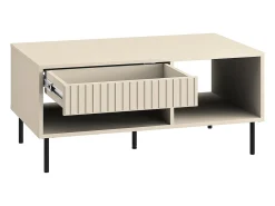 Mesa de centro 1 gaveta Nova bege 45cm