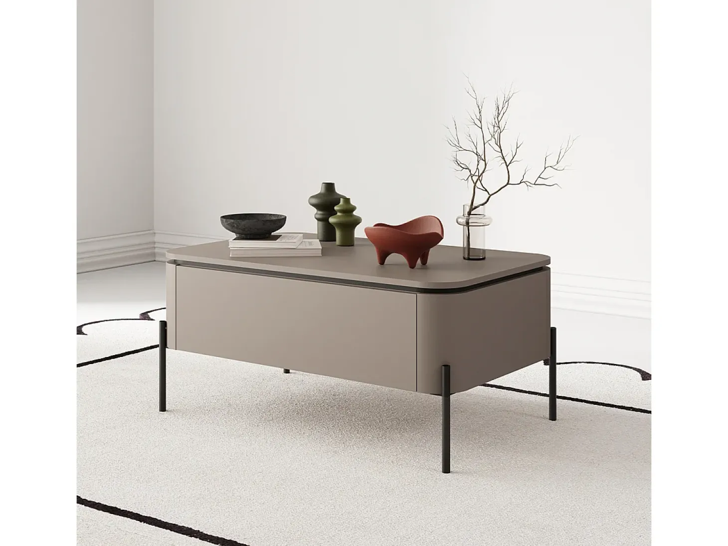 Mesa de centro 1 gaveta toupeira 46,8cm