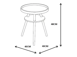 Mesa de centro - MDF - branca - MAKI