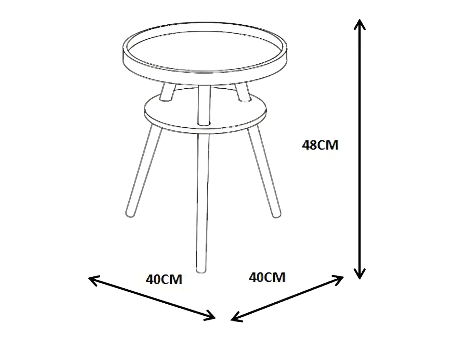 Mesa de centro - MDF - branca - MAKI