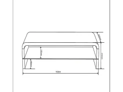 Mesa de centro - MDF - branca - SILEX