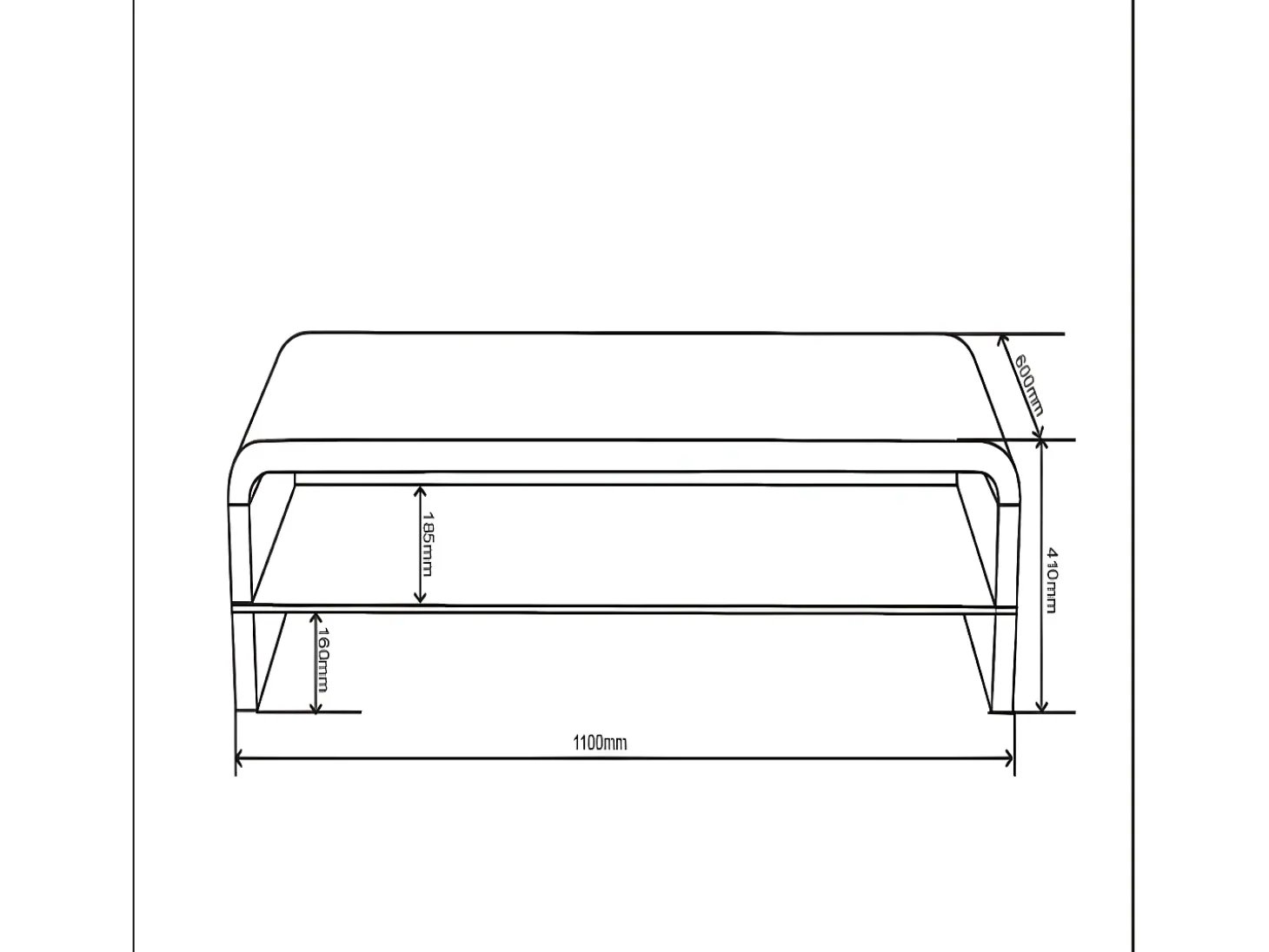 Mesa de centro - MDF - branca - SILEX