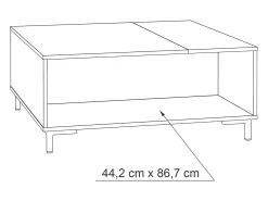 Mesa de centro - MDF - Sonoma & Cimento - GALACTIQUE