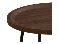 Mesa de centro - MDF e metal - castanho escuro - LIMO