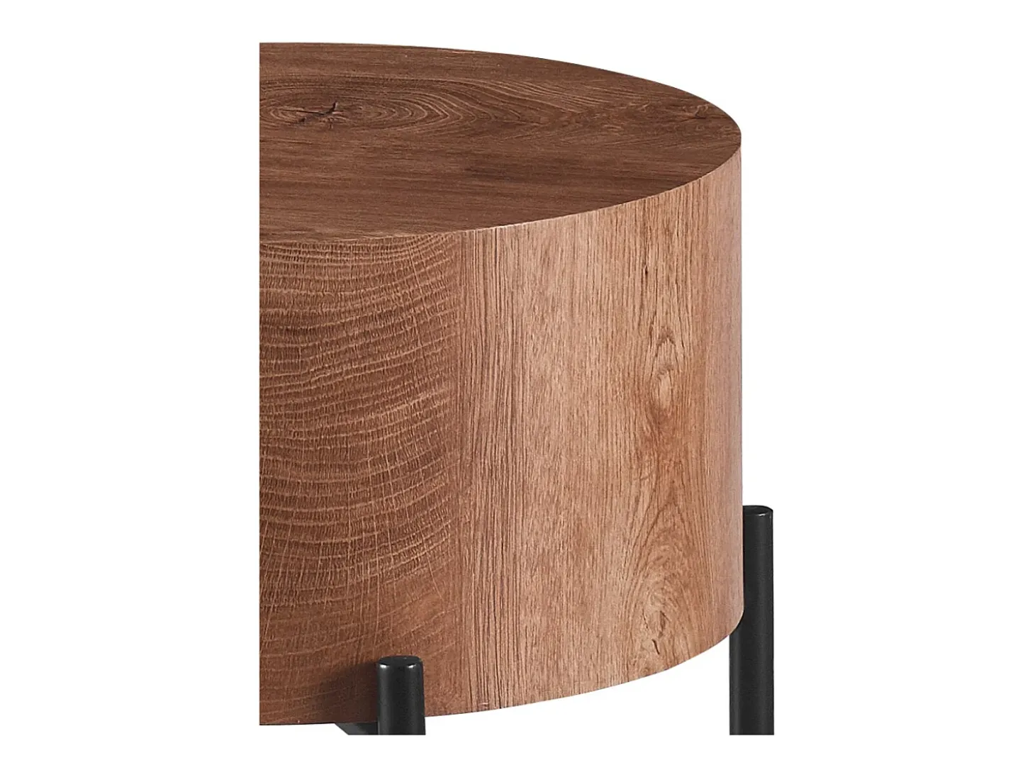 Mesa de centro - MDF e metal - Castanho - MAKINA