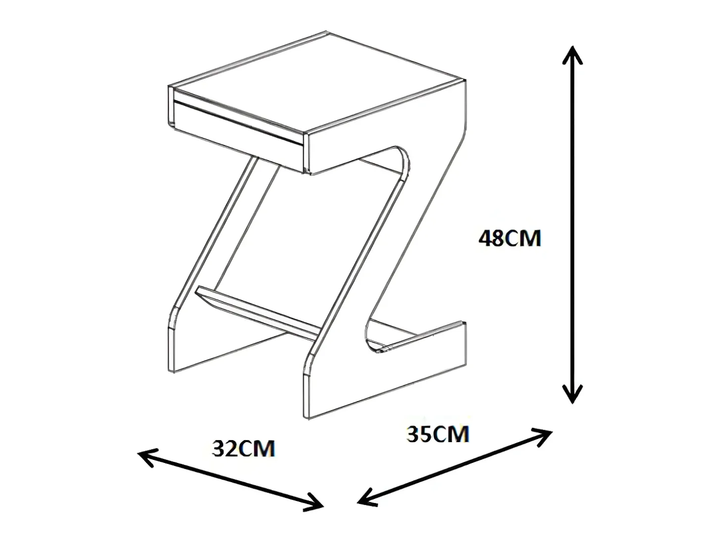 Mesa de centro - MDF e vidro - branca - LARO