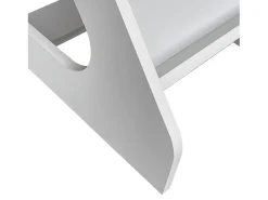 Mesa de centro - MDF e vidro - branca - LARO