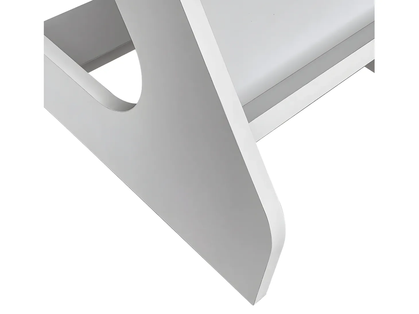 Mesa de centro - MDF e vidro - branca - LARO
