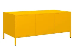 Mesa de centro | Mesa de apoio 101.5x50x43.5 cm aço laminado frio amarelo mostarda