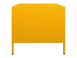 Mesa de centro | Mesa de apoio 101.5x50x43.5 cm aço laminado frio amarelo mostarda