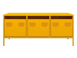 Mesa de centro | Mesa de apoio 101.5x50x43.5 cm aço laminado frio amarelo mostarda