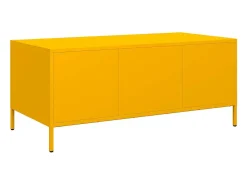 Mesa de centro | Mesa de apoio 101.5x50x43.5 cm aço laminado frio amarelo mostarda