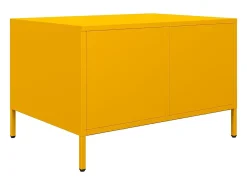Mesa de centro | Mesa de apoio 68.5x50x43.5 cm aço laminado a frio amarelo mostarda