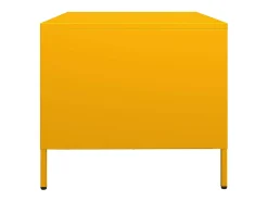 Mesa de centro | Mesa de apoio 68.5x50x43.5 cm aço laminado a frio amarelo mostarda