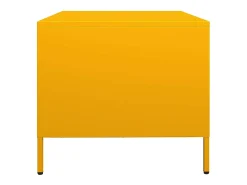 Mesa de centro | Mesa de apoio 68.5x50x43.5 cm aço laminado a frio amarelo mostarda