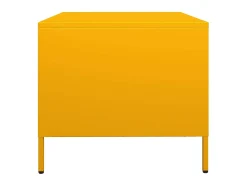 Mesa de centro | Mesa de apoio 68.5x50x43.5 cm aço laminado a frio amarelo mostarda