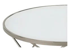 Mesa de centro - vidro - branco - TINASA