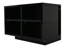 Mesa de centro 100 x 50 x 36 cm com gaveta, LED - Preta