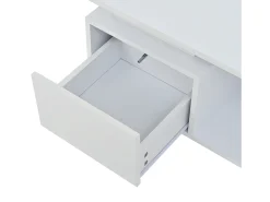 Mesa de centro 100 x 50 x 36 cm com gaveta, LED - Branca