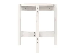 Mesa de centro Ø 42,5x45 cm madeira de pinho maciça branco PT217222