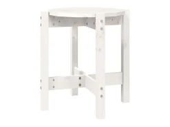 Mesa de centro Ø 42,5x45 cm madeira de pinho maciça branco PT217222