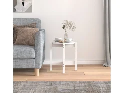 Mesa de centro Ø 42,5x45 cm madeira de pinho maciça branco PT217222