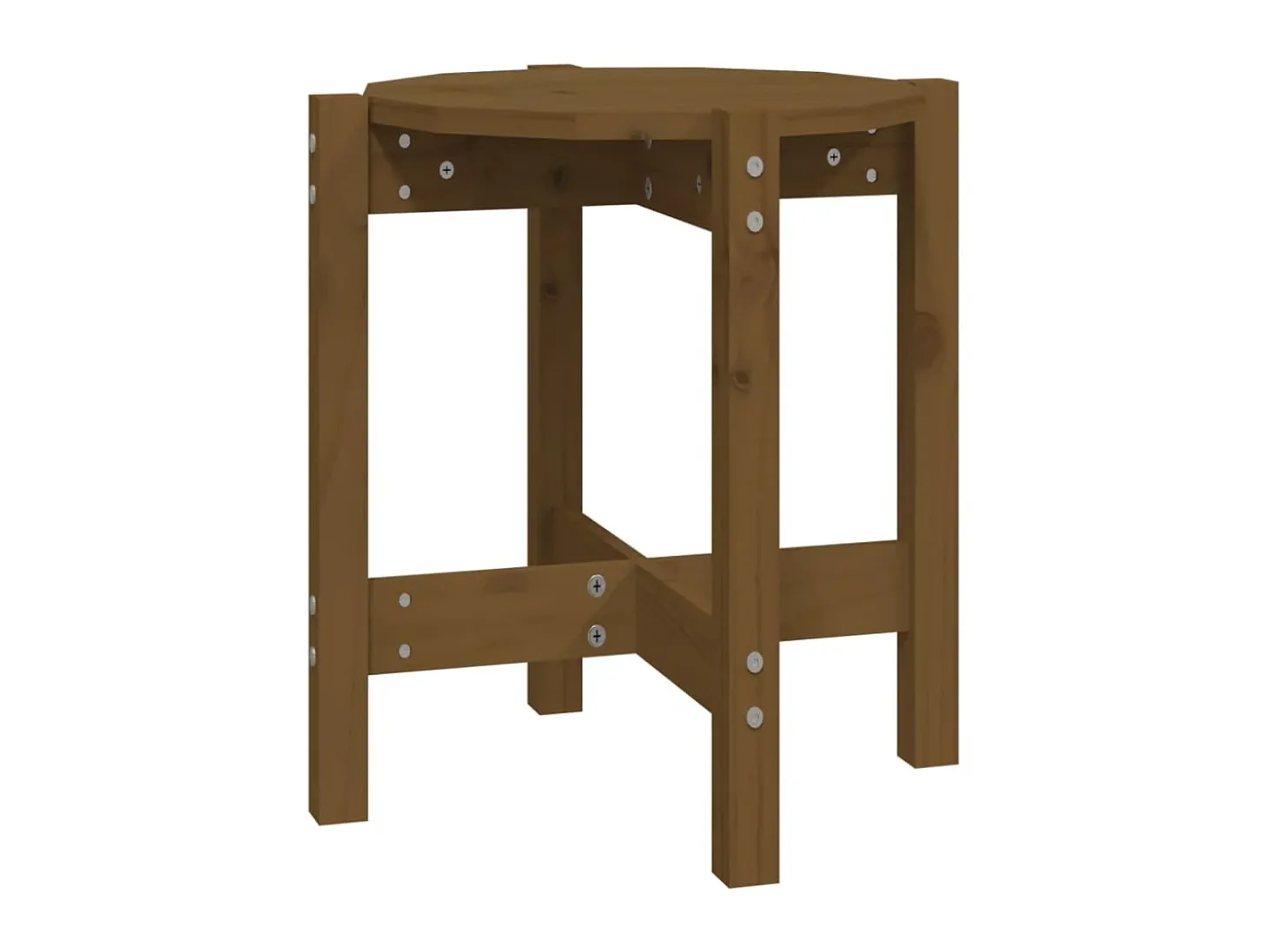 Mesa de centro Ø 42,5x45 cm madeira pinho maciça castanho-mel PT192519