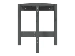 Mesa de centro Ø 42,5x45 cm madeira de pinho maciça cinzento PT468285