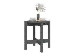 Mesa de centro Ø 42,5x45 cm madeira de pinho maciça cinzento PT468285