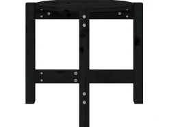 Mesa de centro Ø 52,5x45 cm madeira de pinho maciça preto PT126214