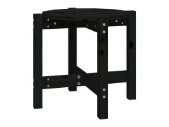 Mesa de centro Ø 52,5x45 cm madeira de pinho maciça preto PT126214