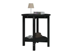 Mesa de centro Ø 55x60 cm madeira de pinho maciça preto PT705144