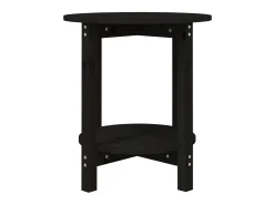Mesa de centro Ø 55x60 cm madeira de pinho maciça preto PT705144