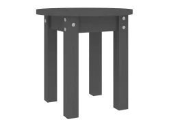 Mesa de centro Ø 35x35 cm madeira de pinho maciça cinzento PT306206