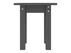 Mesa de centro Ø 35x35 cm madeira de pinho maciça cinzento PT306206