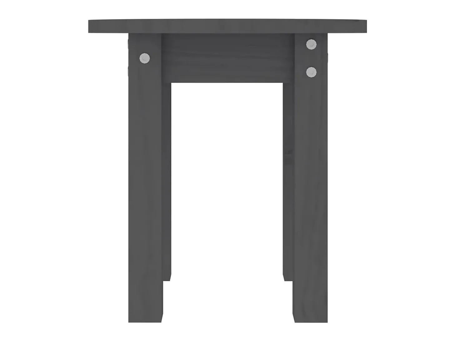 Mesa de centro Ø 35x35 cm madeira de pinho maciça cinzento PT306206