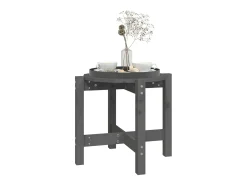 Mesa de centro Ø 52,5x45 cm madeira de pinho maciça cinzento PT593542