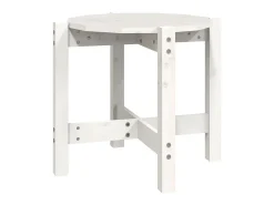 Mesa de centro Ø 52,5x45 cm madeira de pinho maciça branco PT383497