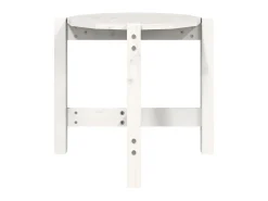 Mesa de centro Ø 52,5x45 cm madeira de pinho maciça branco PT383497
