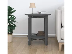 Mesa de centro Ø 55x60 cm madeira de pinho maciça cinzento PT622964