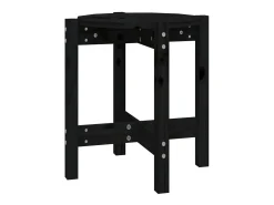 Mesa de centro Ø 42,5x45 cm madeira de pinho maciça preto PT349351