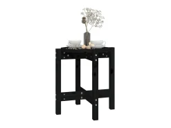 Mesa de centro Ø 42,5x45 cm madeira de pinho maciça preto PT349351